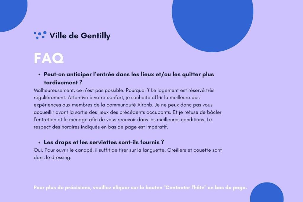 Appartement Cosy Au Calme, Proche De Paris Et Du Rer B Gentilly Eksteriør billede